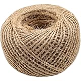 HULISEN 3ply Jute Twine, 328 ft Heavy Duty Natural Twine String for Artworks, DIY Crafts, Gift Wrapping, Christmas Wedding Ga