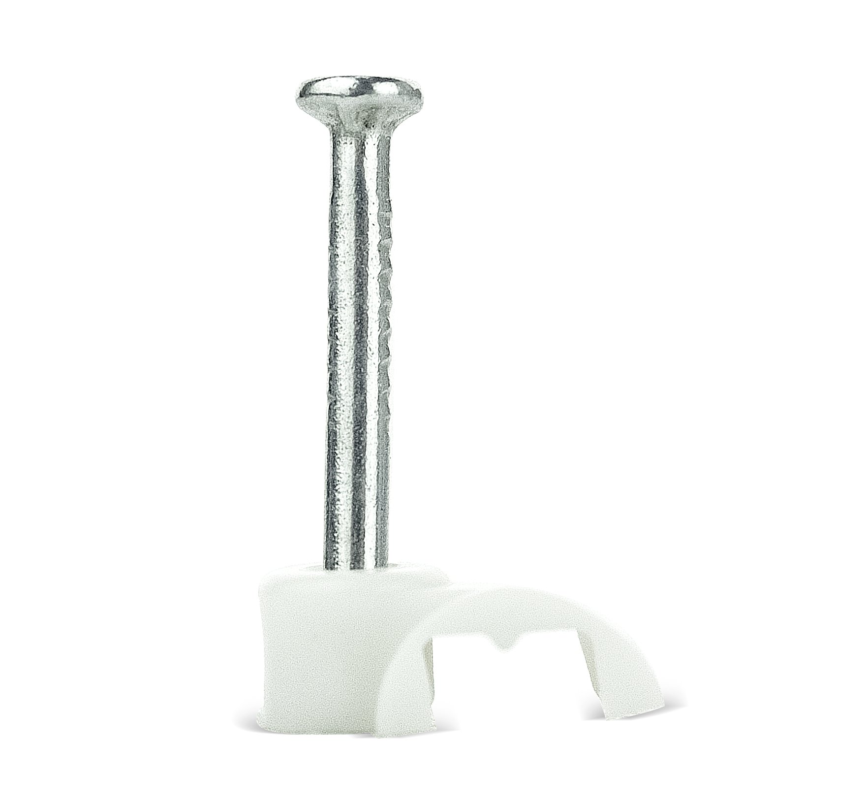 BG Electrical Round Cable Clips, Pack of 50, White, 8 mm
