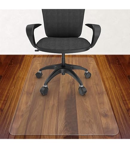 Deflecto EconoMat Stuhlmatte Für Harte Böden - 45x53 Cm, Schwarz, Schützt Vor Rollspuren & Verschmutzung