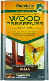 Barrettine Wood Preserver Black 5L UV Fade Resistant Deep Penetrating Oil Based