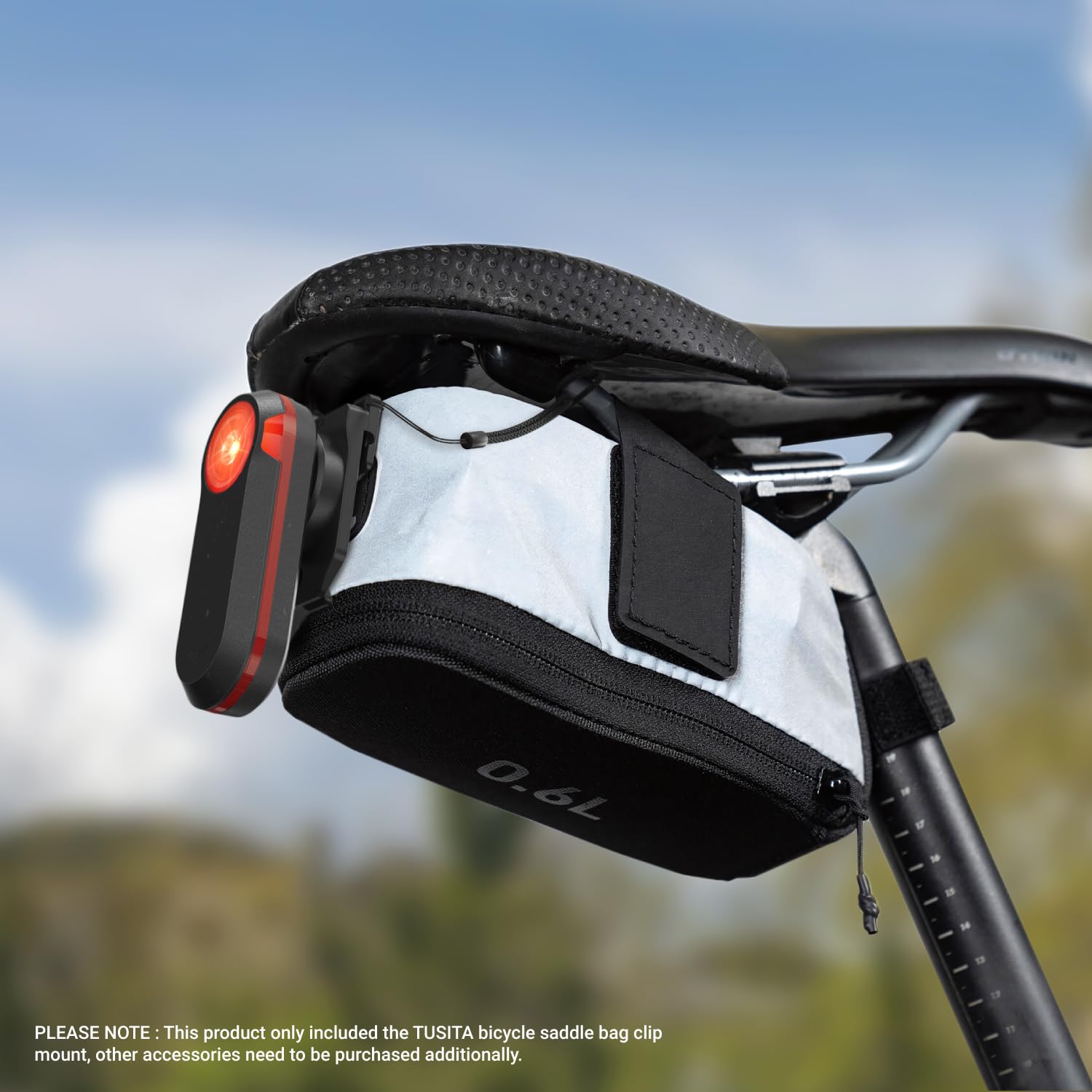 TUSITA Cycling Saddle Bag Clip Mount (Small Slot) Compatible with Garmin Varia RTL515, RTL510, RVR315