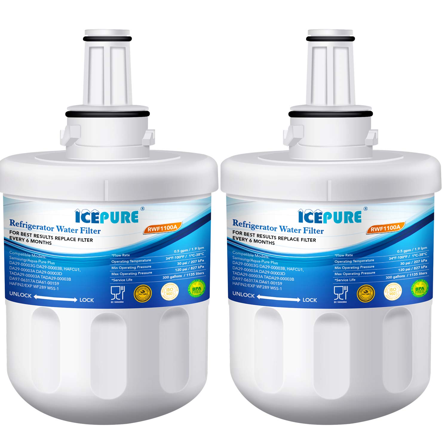 ICEPURE DA2900003G Replacement for Refrigerator Water Filter