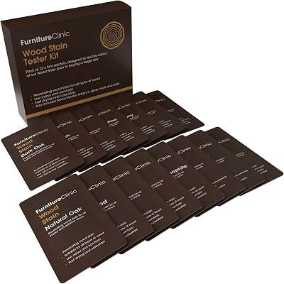 Furniture Clinic Wood Stain Tester Kit – 12 Colours, Water Based