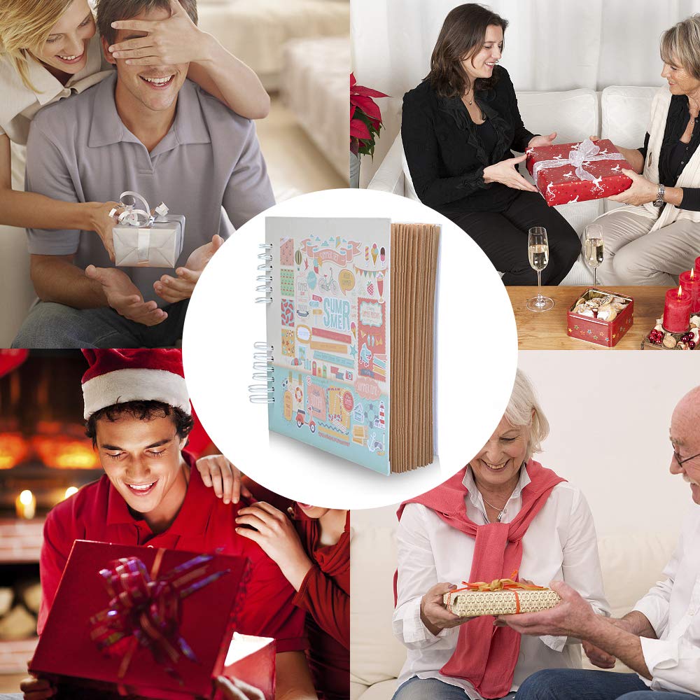 Foto Album Scrapbook mit 40 schwarzen Seite 12x8 Zoll, schwarz Foto Scrap Book DIY Album Buch Foto Bücher für Erinnerungen Valentinstag Geschenke von Super Vaule (Sommer-)