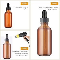 Morepack Shrink Bands for 50ml Bottles,200 Pieces