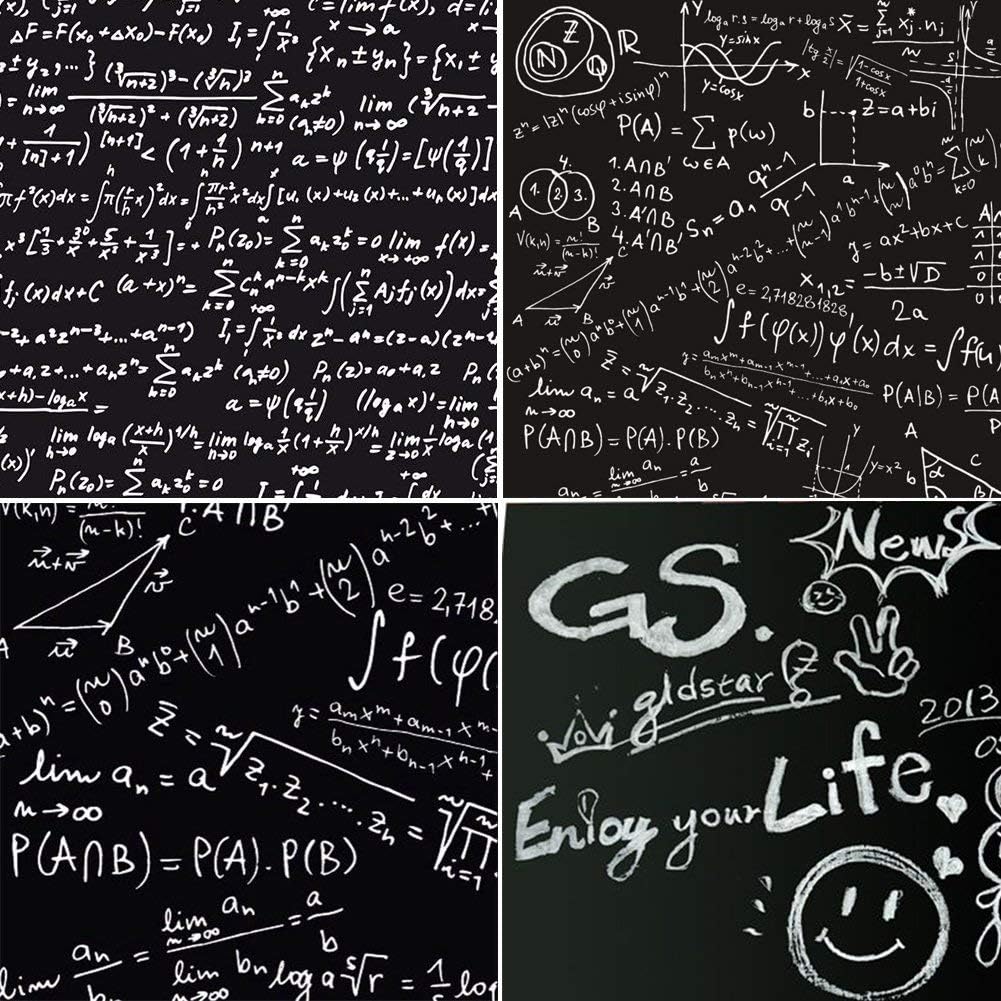 Chalkboard Paper - Blackboard Vinyl Paper Removable Bulletin Wall Sticker, Giveaway of Free: 1 White Chalk Marker Pen + 5 Colorful Chalks - 17.3" W x 78.7" L : Office Products