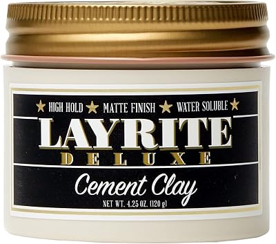Layrite Cement Clay 120g Men's High Hold Water Soluble Matte Styling
