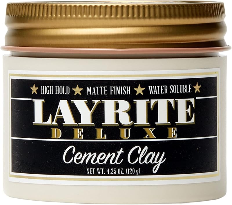 Layrite Cement Clay 120g Men's High Hold Water Soluble Matte Styling