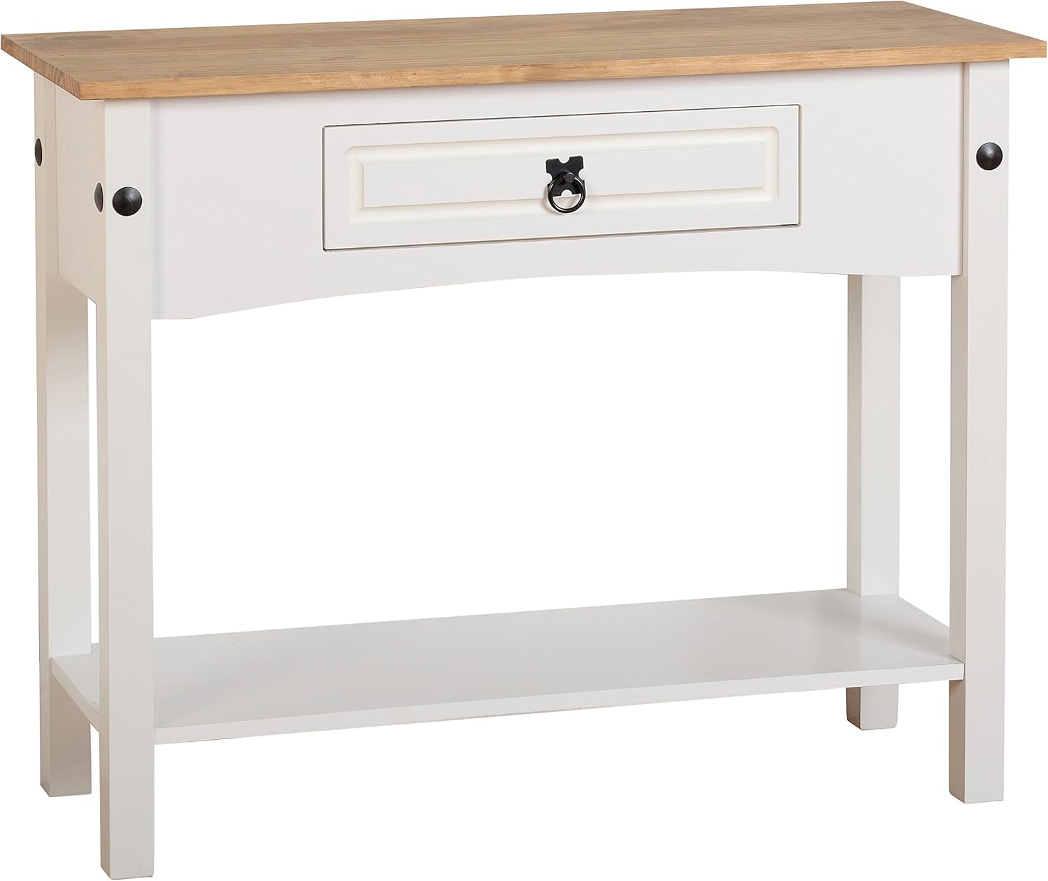 Seconique Corona 1 Drawer Console Table With Shelf Grey