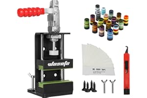 WOSOFE Golf Club Regrip Vise Tool, Professional Golf Grip Kit With Hook Knife And Grip Tapes, 17 Iron Club Ferrules, Golf Club Regripping Kit, Quick Shaft Clamp, Easy To Install, Simple To Operate, Golfer