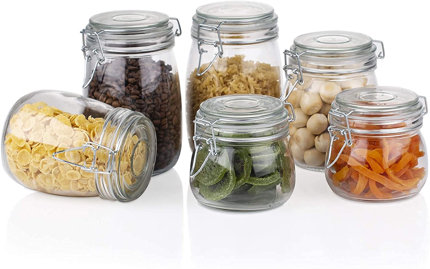 Buy pepplo® Mason Jars Wide Mouth Canning Glass Jars Rubber Seal, with