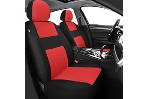 VarCozy Seat Covers for Car Front Pair, Breathable Cloth Front Car Seat Covers, Universal Cloth Seat Covers for SUV Sedan Van, Automotive Interior Covers, Airbag Compatible