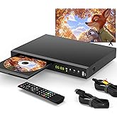 Blu Ray DVD Player Dolby Digital TrueHD/DTS and 1080P Full HD | Play Region A Blu-Rays &amp; DVD Region 1, Support 128G USB, HDMI/AV/Coaxial Output, Built-in PAL/NTSC with HDMI/AV Cable