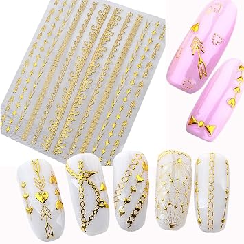 Amazon Com Liping 3d Gold Lifelike Chain Zipper Tips Nail Amazon Com Liping 3d Gold Lifelike Chain Zipper Tips Nail