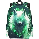 famliihw Wolf Backpack Laptop Backpacks Multipurpose Daypack For Men Women Travel Hiking