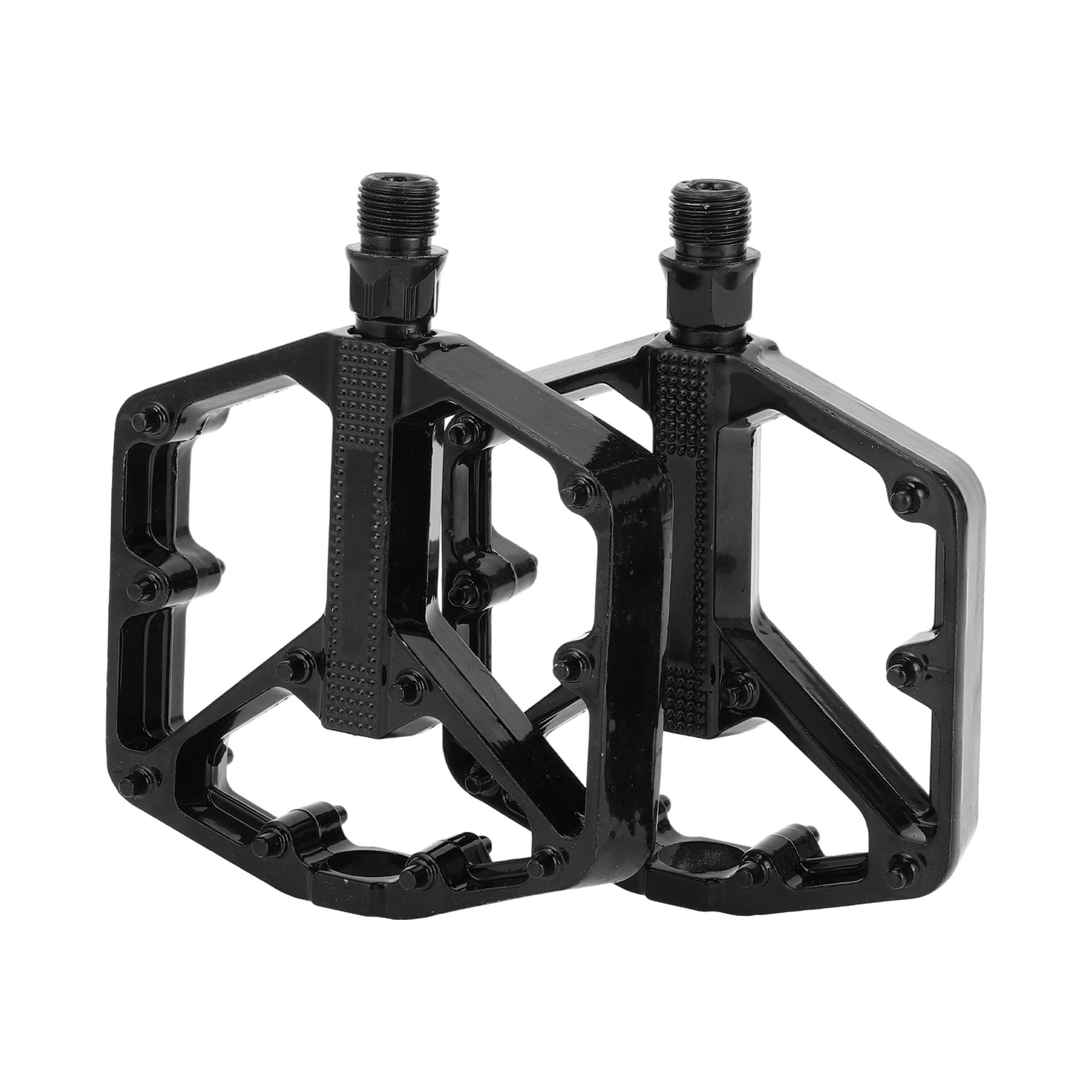 INFINAUTO Cycling Bike Pedal, 9/16" Spindle Aluminum Alloy Bicycle Pedal Black for Road Mountain BMX MTB Bike