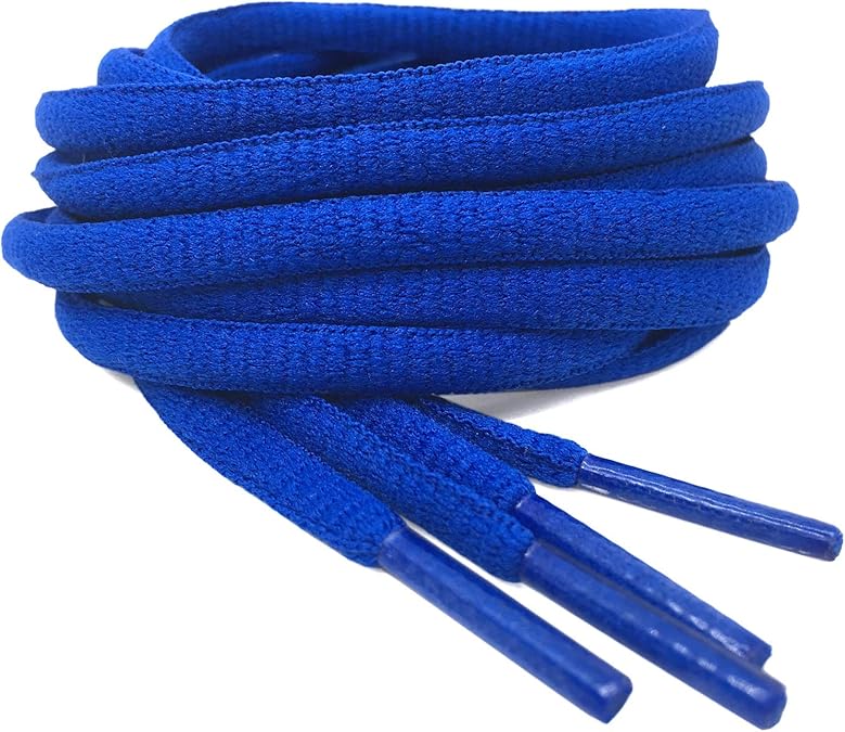 DELELE 2 Pair Oval Shoes laces Half Round 1/4"Athletic Shoelaces Shoe