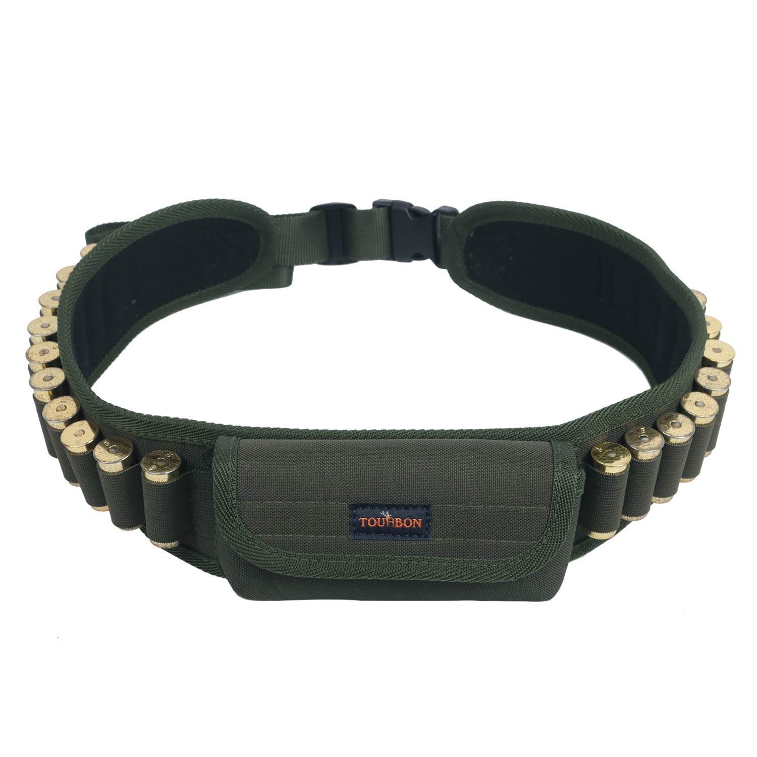 TOURBON Shotgun Hunting Adjustable 12ga,16ga or 20ga Gauge Shell Cartridge Ammo Bandolier Belt