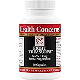Health Concerns Eight Treasures – Menstrual Relief & Women's Health Supplement – Uterine Health, Fatigue, Irregular Cycles, Postpartum Recovery – Herbal Chinese Medicine – 90 Capsules