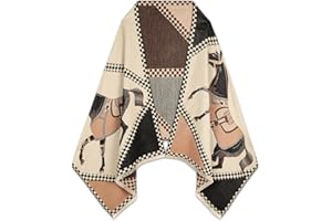 EXTREE Scarfs for Women Pashmina Silky Shawl Wrap for Evening Dressing Blanket Open Front Poncho Cape