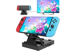 AKUMERLY TV Docking Station for Switch,Portable Switch Charging Dock Docking Station Support 4K HDMI/USB 3.0 with USB-C Charging Cable, Replacement for Official Switch Base