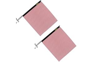 OVERSIZE WARNING PRODUCTS INC. Oversize Warning Products - Quickmount Flag and Bracket - Made in USA - Warning & Safety flag for Truck, Trailer and Pilot Cars (Red, 2 Pack)