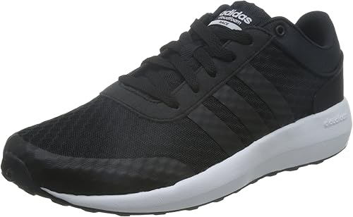 adidas leather black trainers