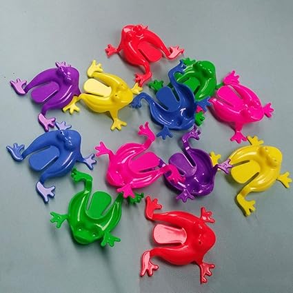 sibina Amazing Colorful Jumping Frog Amusing Game Hopping Flipping Frogs Childrens Toy Party(None Color Random)