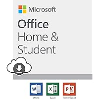 Microsoft Office Home and Student 2019 Download 1 Person Compatible on Windows 10 and Apple macOS