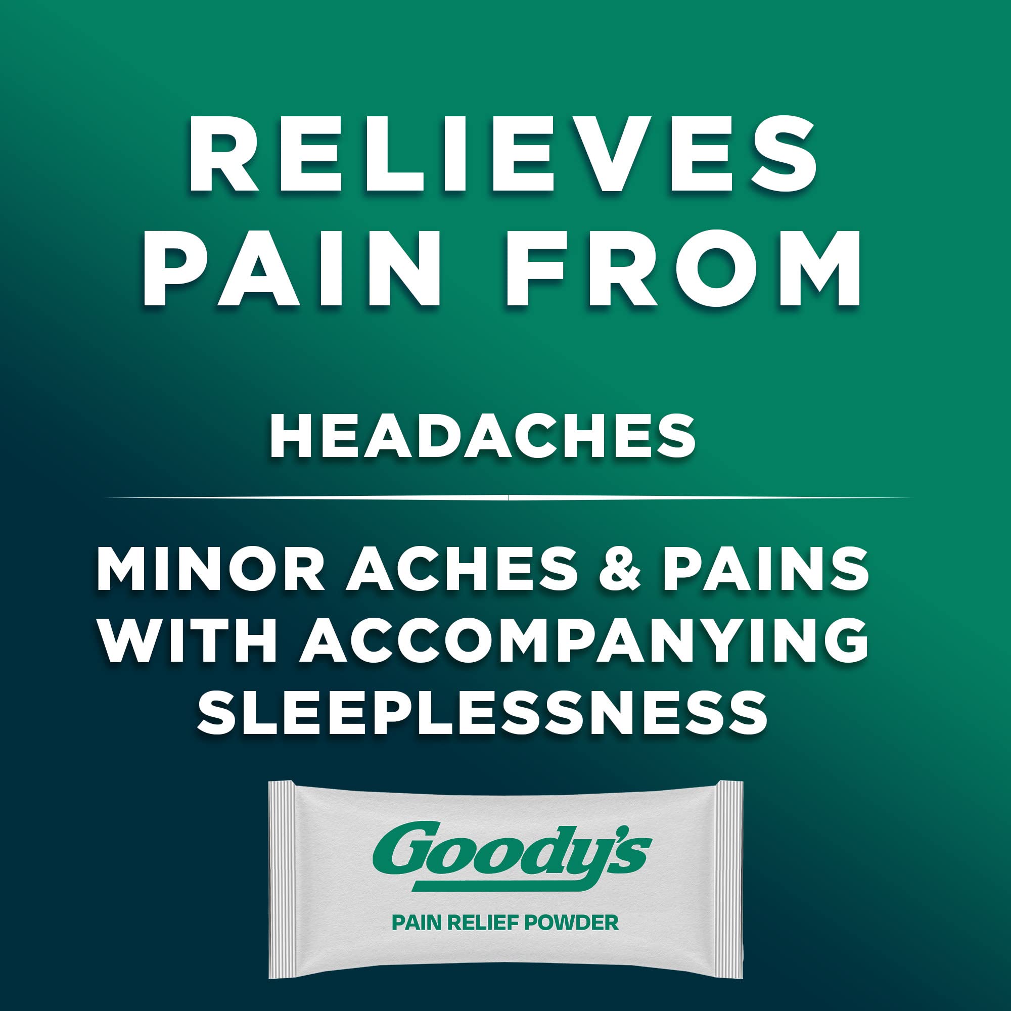 Goody's Nighttime Powder, Pain Reliever & Sleep Aid with Acetaminophen & Diphenhydramine Citrate, Caffeine Free, 16 Count