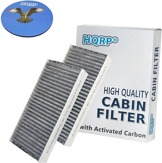 HQRP 2Pack Carbon A/C Cabin Air Filters compatible with