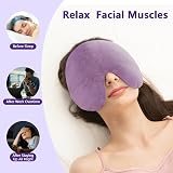 Aroma Season Microwave Face Heating Mask - Lavender Scent, Washable, Purple view 2