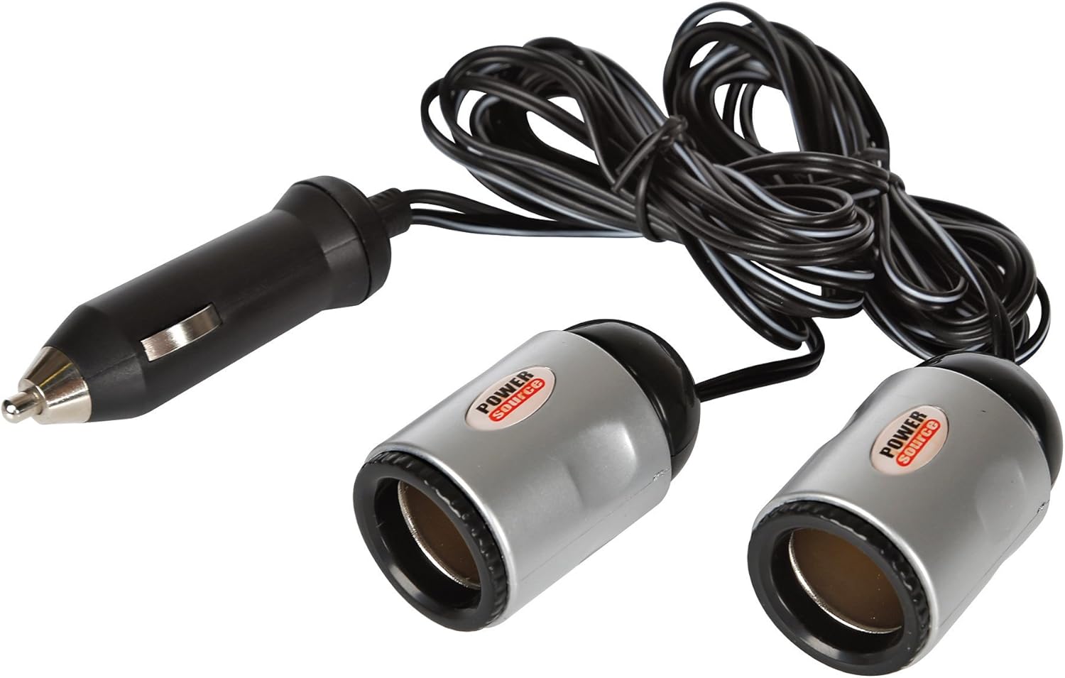 Grey 12 Volt Twin Cigarette Lighter Extension Lead 2.5 Metre Amazon.co