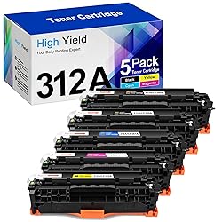 312A Toner Cartridges 5 Pack High Capacity Set