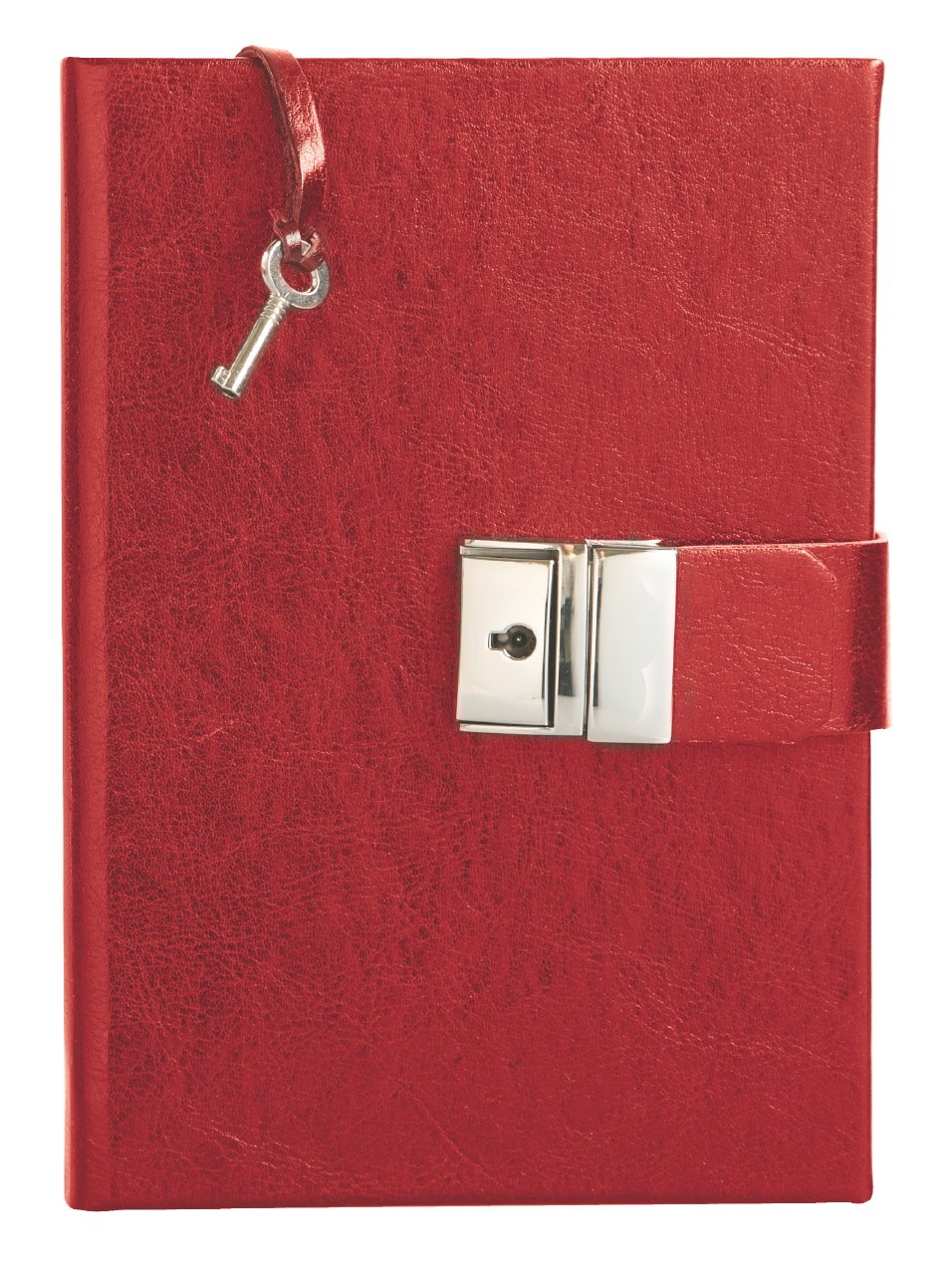 The Secret Diary Journal, Lined, Key and Lock Closure, Red