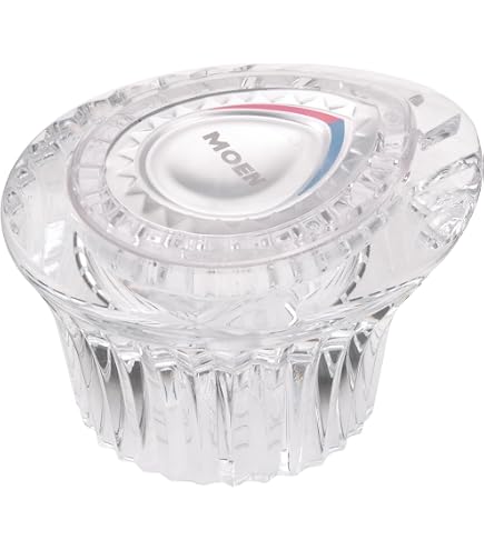 Moen Maniglia Di Ricambio Per Rubinetti Doccia E Vasca Posi-Temp – Cromo Con Inserti Bianchi - 5