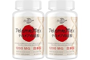 Orinthalixium Telomere Lengthening Supplements, Antioxidant Supplement with Astragalus Extract, Vitamin D3, Telomere Support Capsules for Cellular, DNA, and Immune - 60 Capsules (2 Bottle)