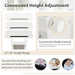 Tangkula Mobile Laptop Podium, Height Adjustable