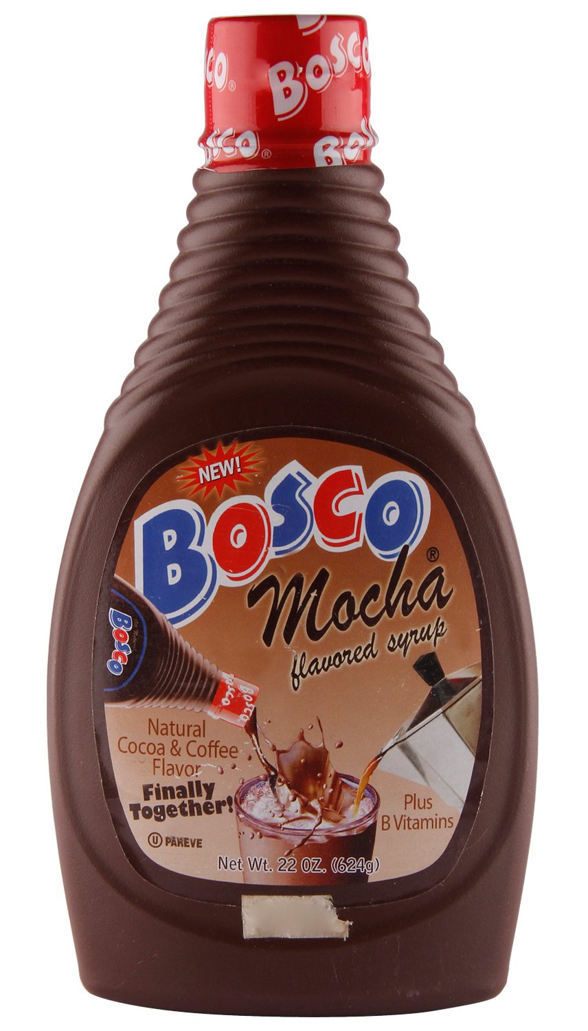 Bosco Mocha Flavored Syrup 22 Oz Squeeze Bottle Beverage Flavoring Syrup