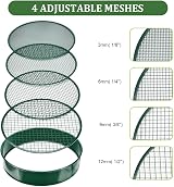 johgee Garden Sieve Metal Soil Sieve Riddle Mesh 12mm 9mm 6mm 3mm view 2