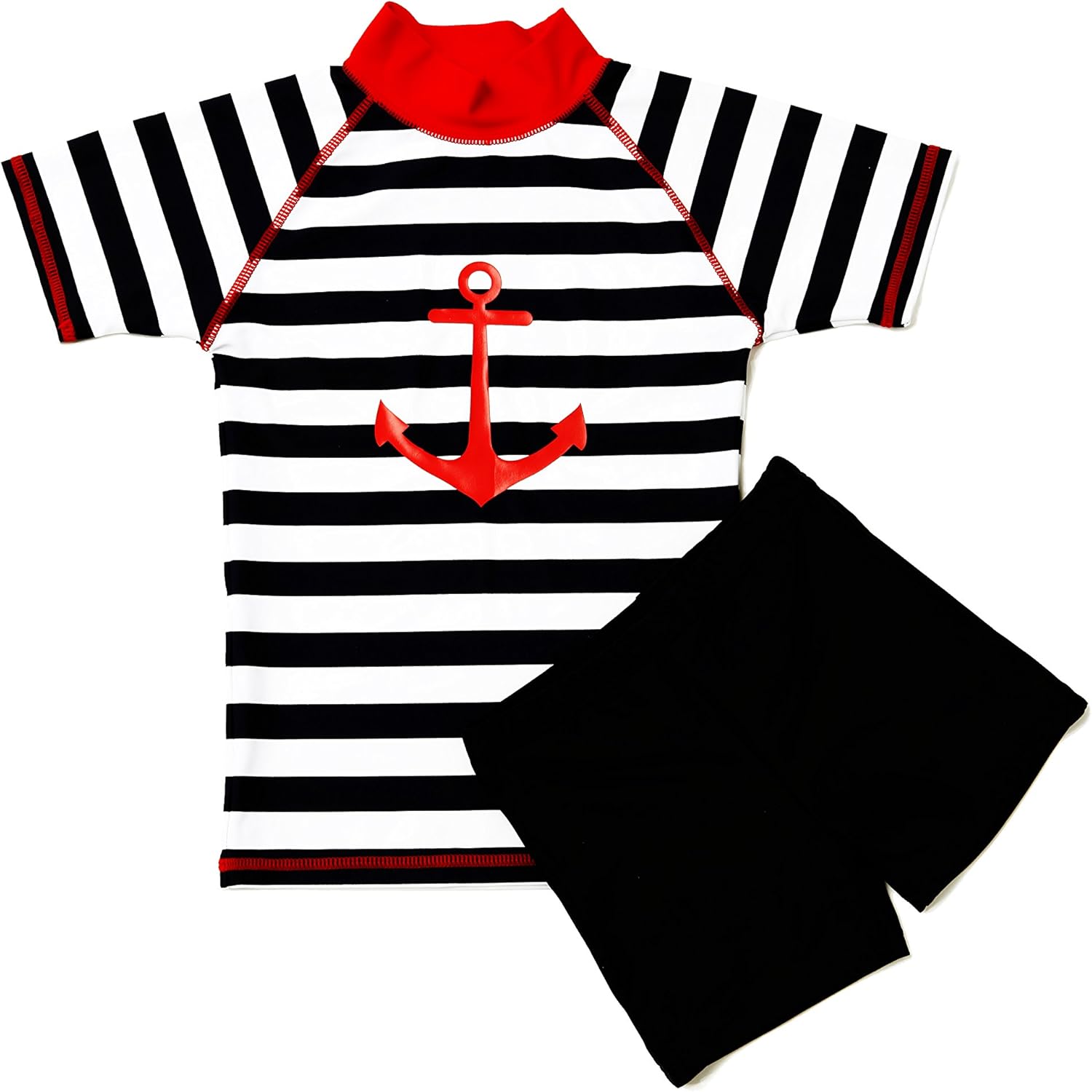 Boys Sun Protection 2 Piece Swim Suit Set Top & Shorts UPC50+ Ages 67