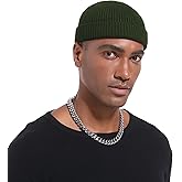 choshion Wool Cuffed Beanie for Men Unisex Knit Watch Cap Thin Fisherman Beanies