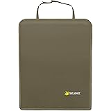 TIKE SMART Luxury Clean-Edge Kick Mat - Seat Back Protector and Seat Cover with Invisible Strap and Stiff Edging - Tan/Beige 