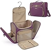 BAGSMART Toiletry Bag, Travel Toiletry Bag for Women, Water-resistant Cosmetic Makeup Bag, Large Capacity Travel Organizer Door Room Essentials for Full Sized Toiletries and Cosmetics