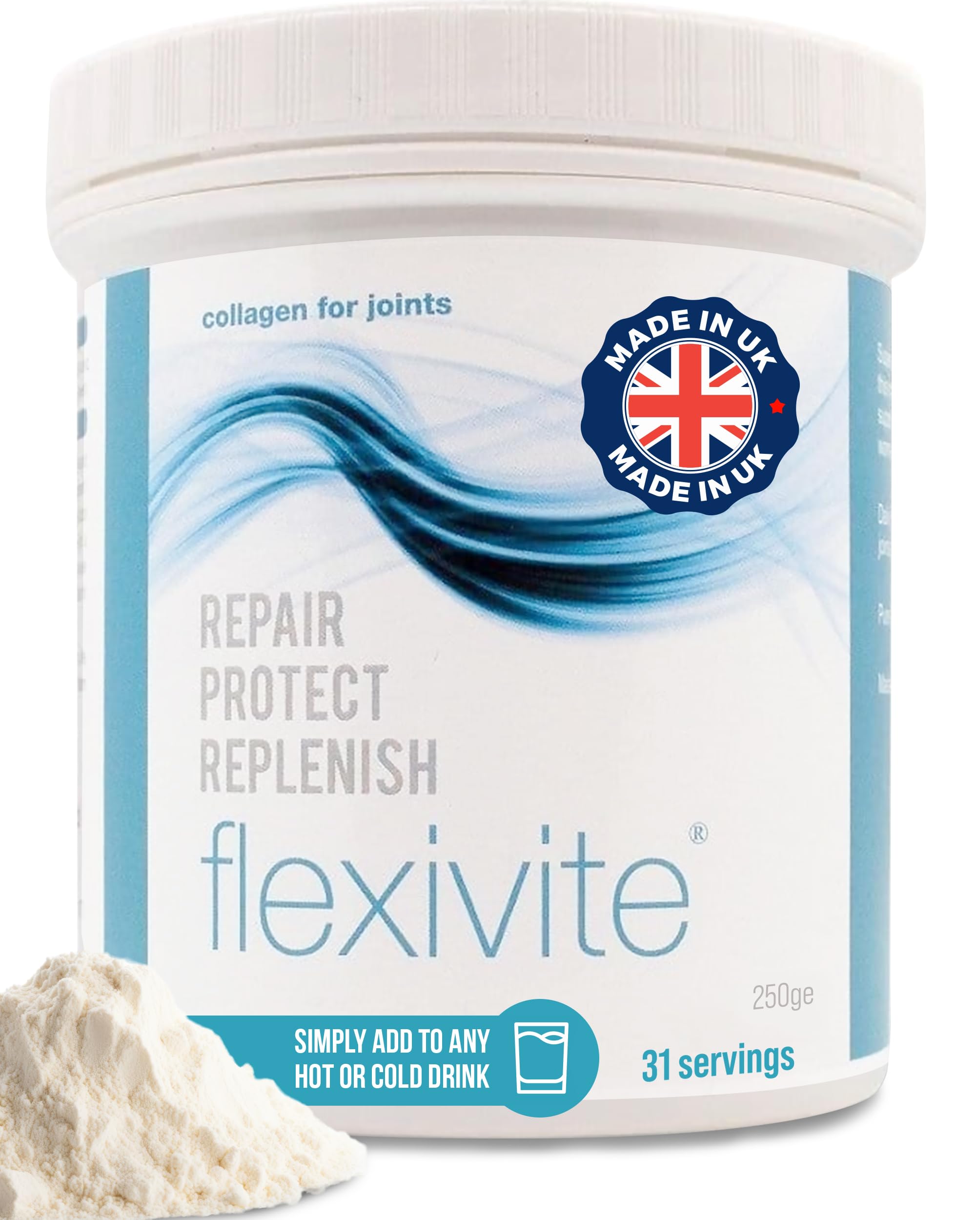 ArthroVite Flexivite Collagen Powder – 100% Pure Hydrolysed Collagen Supplements for Women & Men for Joint, Muscle, Skin, Hair & Nails Support – Unflavoured & Easy to Mix – 250g