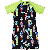 AIWUHE Boys one Piece Swimsuit Zipper Rash Guard Kids Long Sleeve Bathing Suits UPF 50+ Sun Protection Swimwear 2-9Y