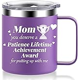 Lifeaider Gifts for Mom from Daughter Son - 14oz Stainless Steel Coffee Mug - Mom Gifts for Mothers Day, Birthday, Valentines Day, Thank You Gifts for Women New Mom Grandma, Purple