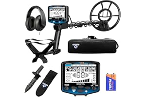 SuperEye Metal Detector for Adults Professional, Higher Accuracy Gold Silver Metal Detectors Kit, Intelligent NORM Mode for Beginner, 6 Modes, Advanced DSP Chip,10" Waterproof Coil, Larger LCD, Blue