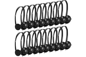 CN-Outlet Wholesale Kids Headphones in Bulk 25 Pack for School Classroom Students Children and Adults - Black (25 Black Elbow)
