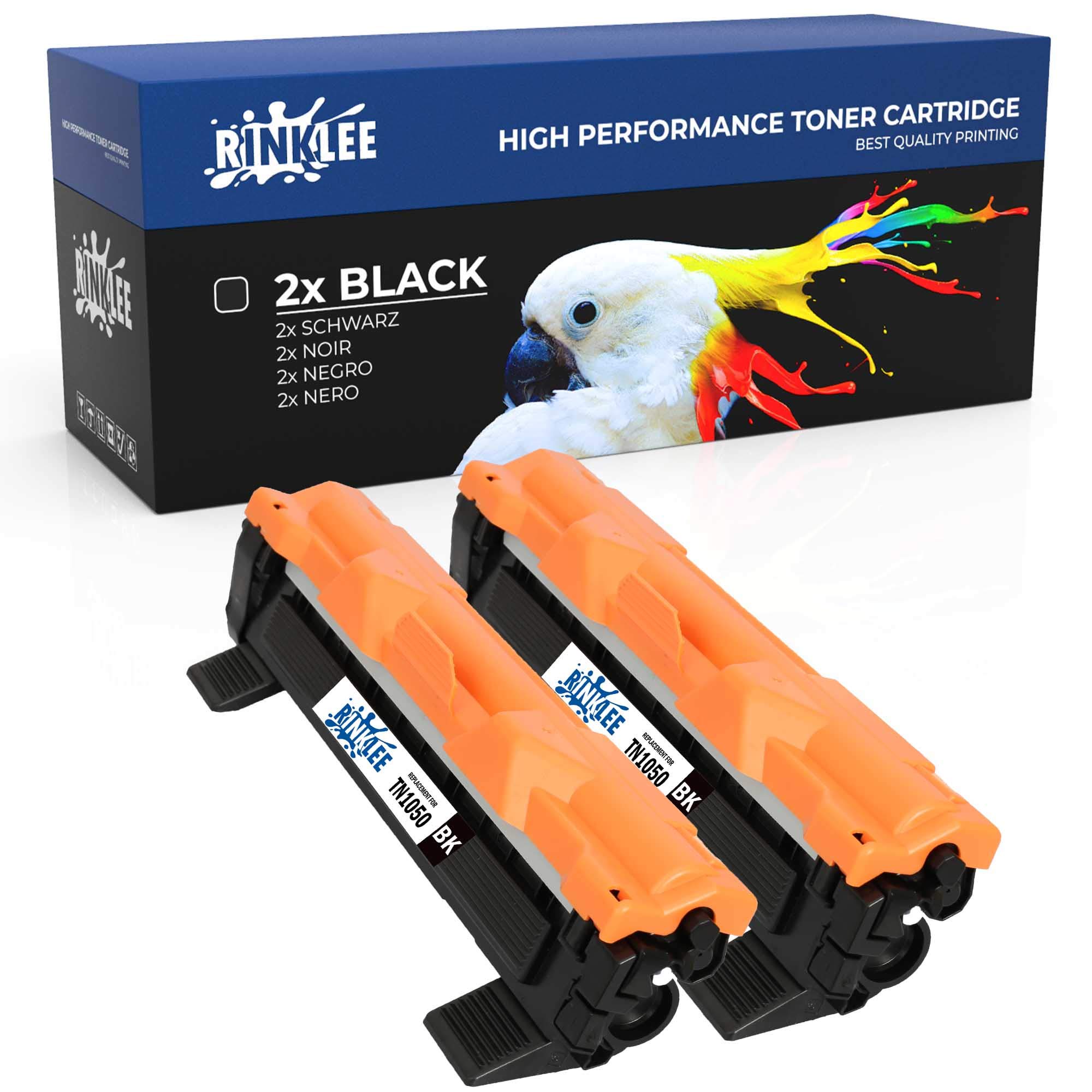 RINKLEE TN1050 Toner Cartridge Compatible with Brother DCP-1510 DCP-1512 DCP-1610W DCP-1612W HL-1110 HL-1112 HL-1210W HL-1212W MFC-1810 MFC-1910W | High Yield 1000 Pages | Black, 2-Pack